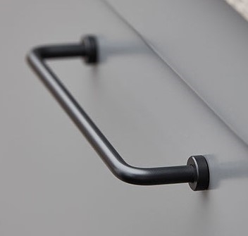 Lounge stålgreb - sortlakeret 160 mm